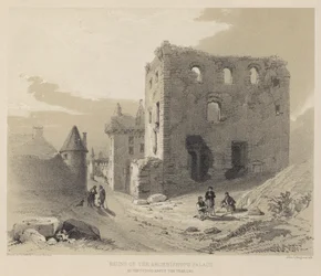 Rovine del Palazzo degli Arcivescovi, come apparivano intorno all